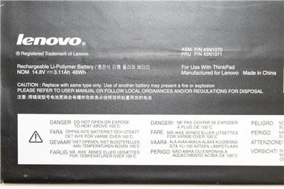 Bateria para Lenovo X1 Carbon - Compatible con P/N 45N1071 Thinkpad X1 Carbon 3444 3448 3460 X1C