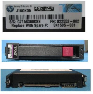 HD HP 800GB MSA 12G SAS MIXED USE SFF 2.5IN SSD N9X96A 841505-001