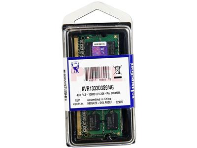 Memoria Kingston KVR1333D3S9/4G DDR3-1333 SODIMM 4GB Notebook Memory