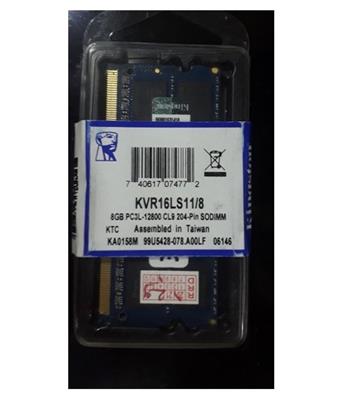 Memoria Kingston 8GB KVR16LS11/8 1x8GB PC3L-12800 DDR3-1600 204pin 1.35V Unbuffered