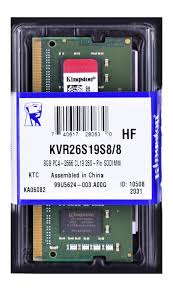 Memoria Kingston 8GB KVR26S19S8/8 PC4-2666 260-Pin SODIMM Laptop RAM