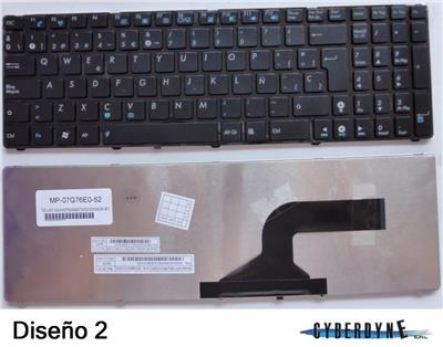 Teclado para Notebook Asus series K52 / K53 / G51 / G72 / G73 / N50 / N53 / N61 español alternativo