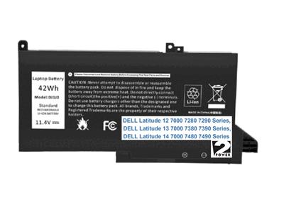Bateria 2POWER para Dell Latitude 12 7000 - Compatible con P/N DJ1J0 PGFX4 ONFOH Latitude 12 7000 7280 7480